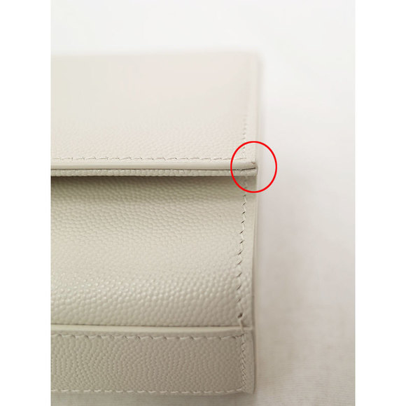 Saint Laurent Logo Kate Chain Shoulder Bag White - Picture 8 of 9